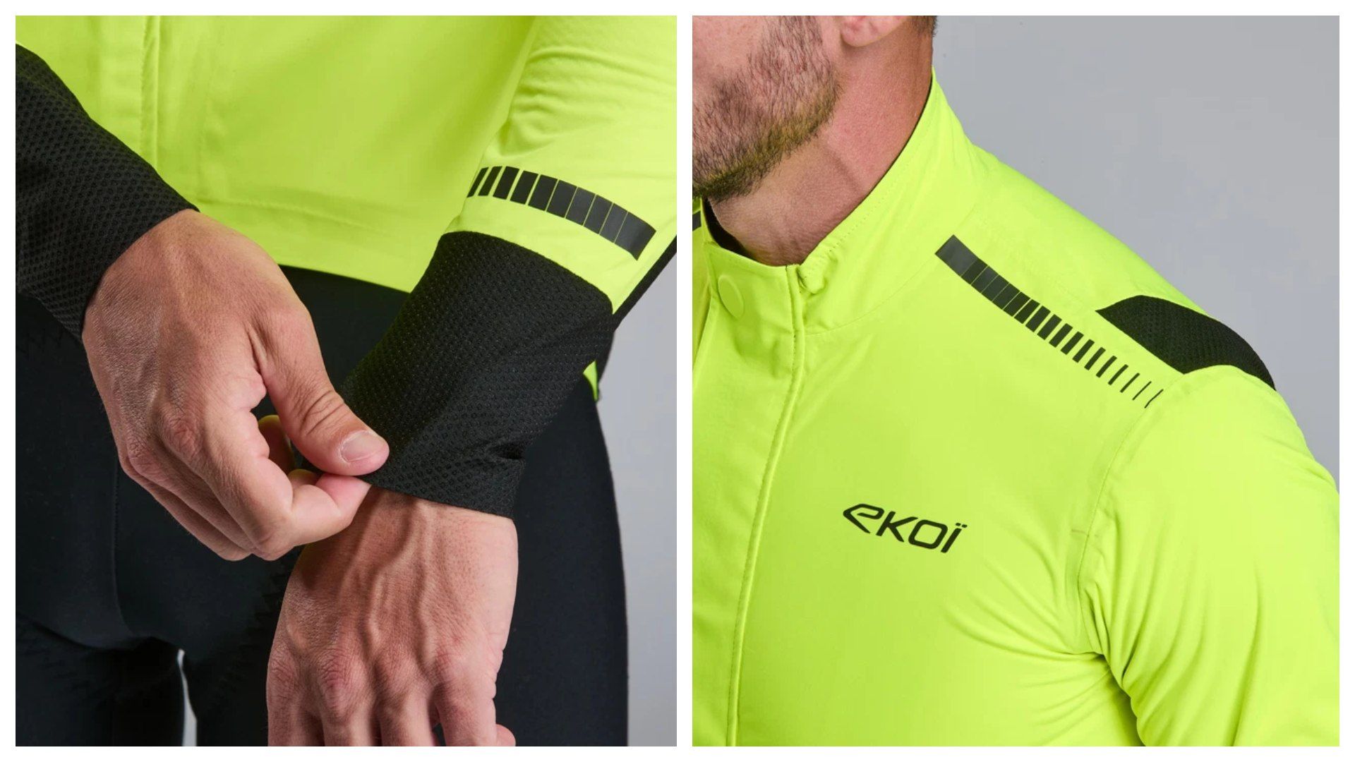 Chaqueta EKOI Racing Pro WATERPROOF MAGNETIC Amarillo flúor. Chaqueta EKOI Racing Pro WATERPROOF MAGNETIC Amarillo flúor.