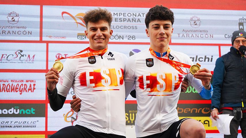 Raúl Mira y los cadetes Pedro Cidrás y Jana Freixas vencen en el Campeonato de España de Ciclocross
