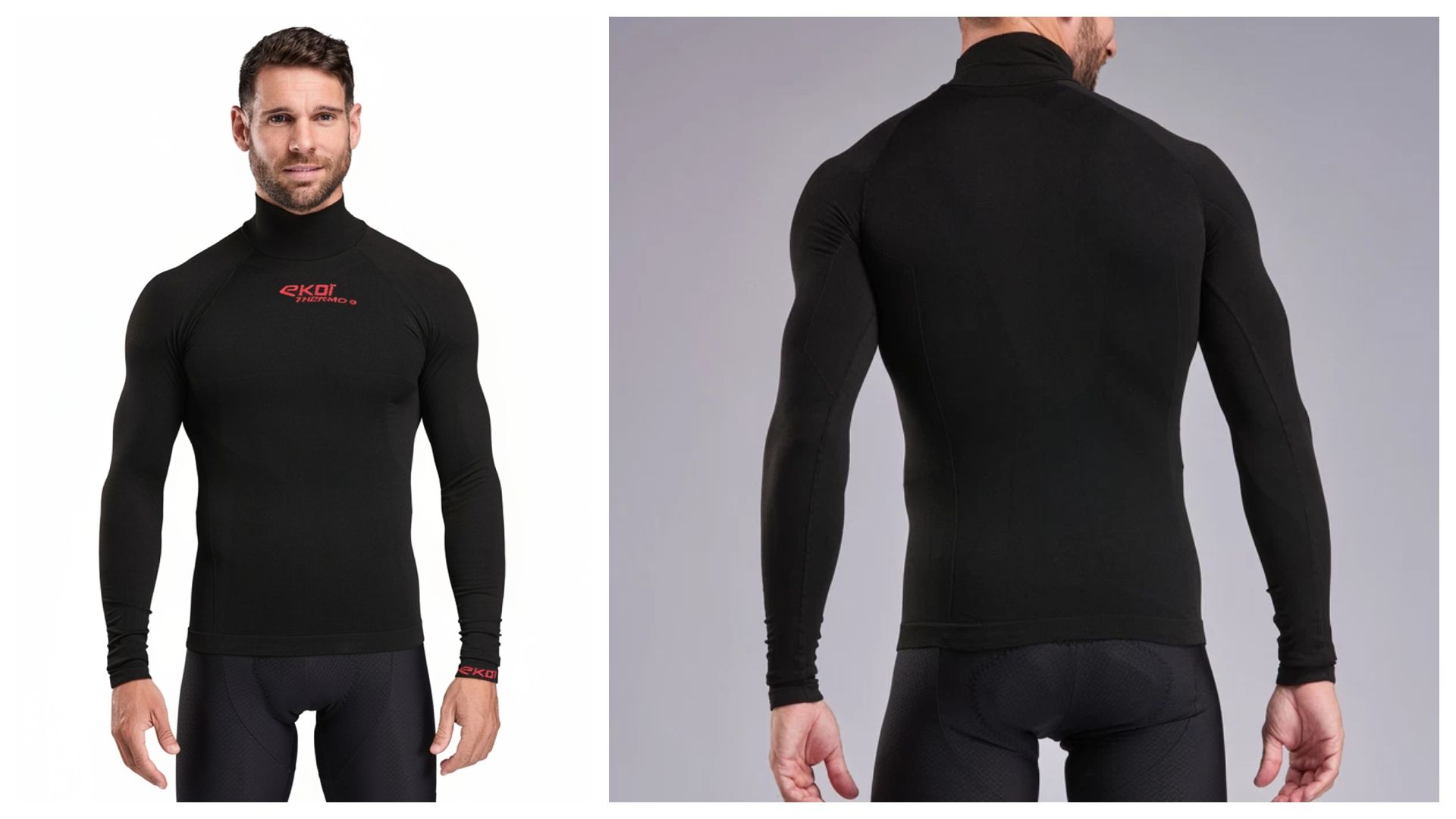 Camiseta EKOI Perf THERMO COLD EXTREM NEGRO.