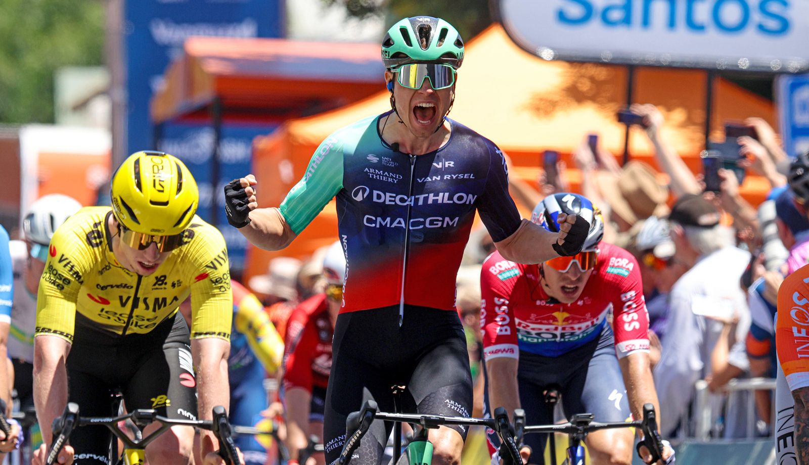 Tobias Lund Andresen se lleva el primer duelo de velocistas en el Tour Down Under