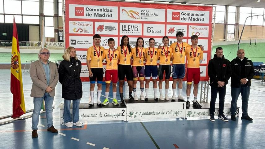 Pódium final de la Copa de España de Pista 2026