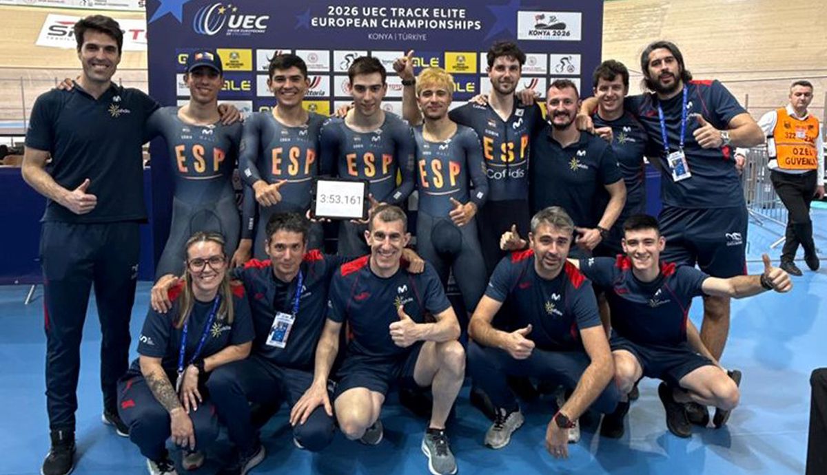 Récord de España de persecución y velocidad por equipos en la jornada inaugural del Europeo de Pista de Konya