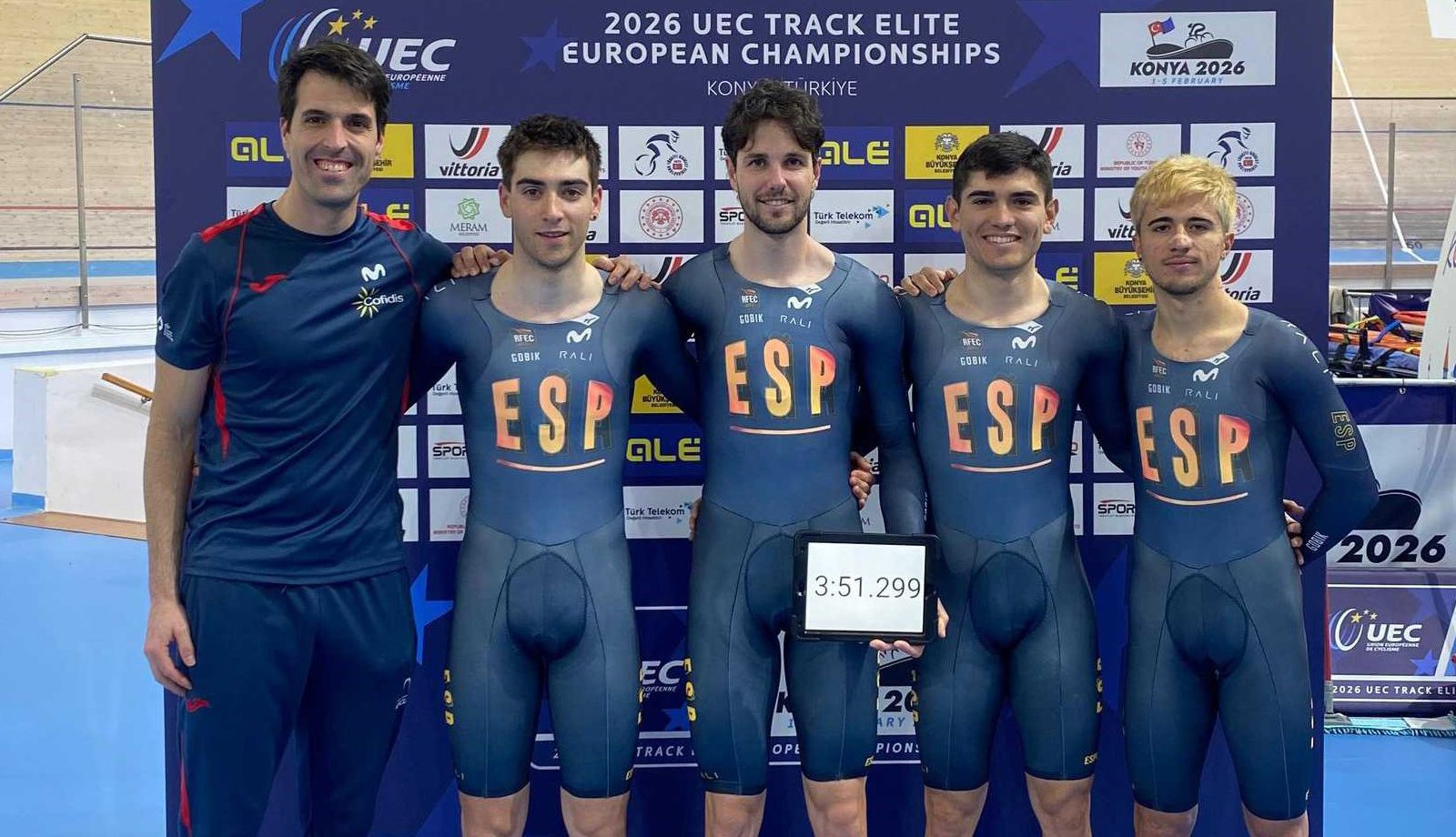 La cuarteta de Persecución por Equipos mejora su récord de España en el Europeo de Pista