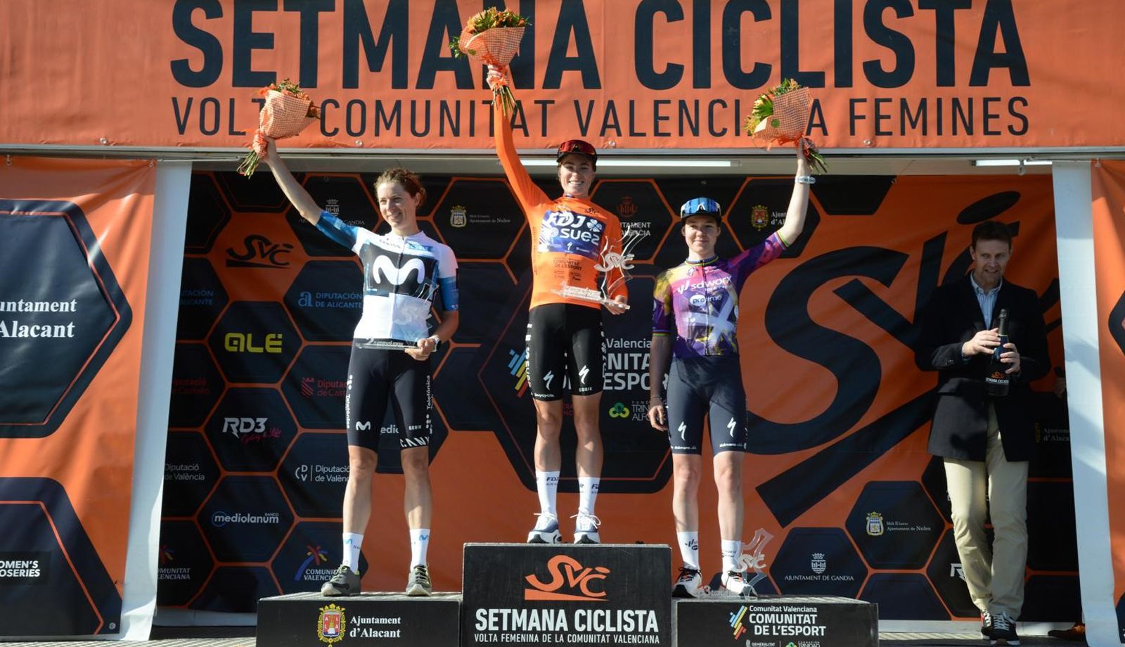 Podio de la Setmana Ciclista 2025, que conquistó Demi Vollering