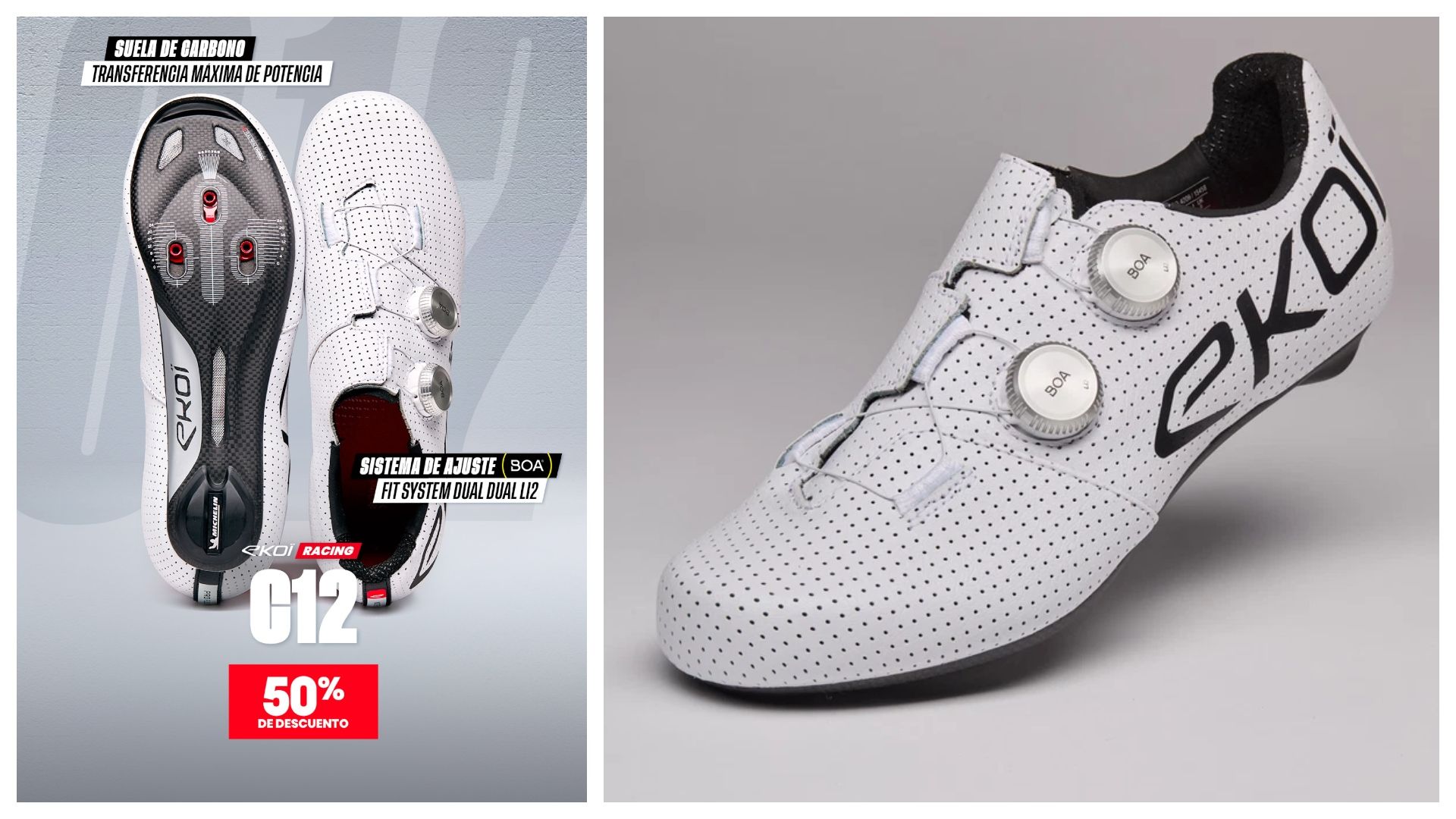 La zapatilla de los profesionales C12 Ekoï al 50%.