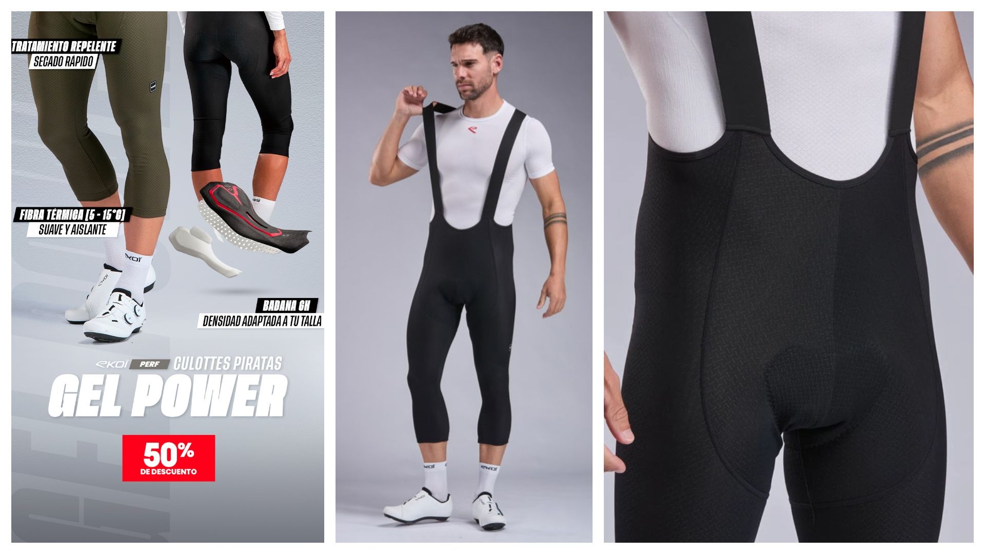 CULOTE PIRATA EKOI PERF GEL POWER HIDRÓFUGO