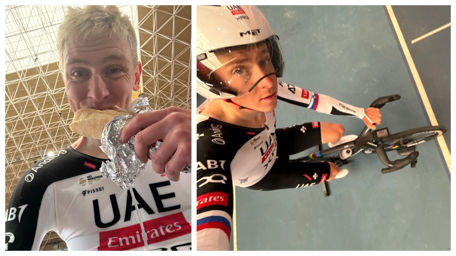 Pogacar se cabrea con un aficionado en Valencia.