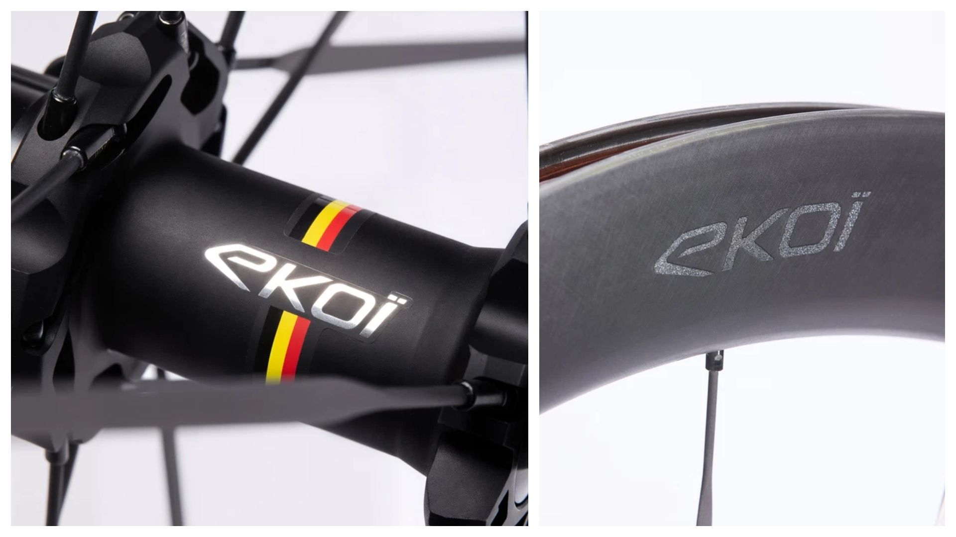 Ruedas EKOI Carbono 50mm Full Black SRAM Bélgica.