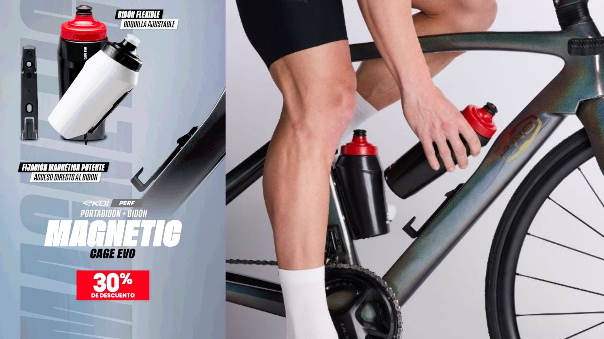 Portabidón + bidón magnético EKOI Perf CAGE EVO 540 ml