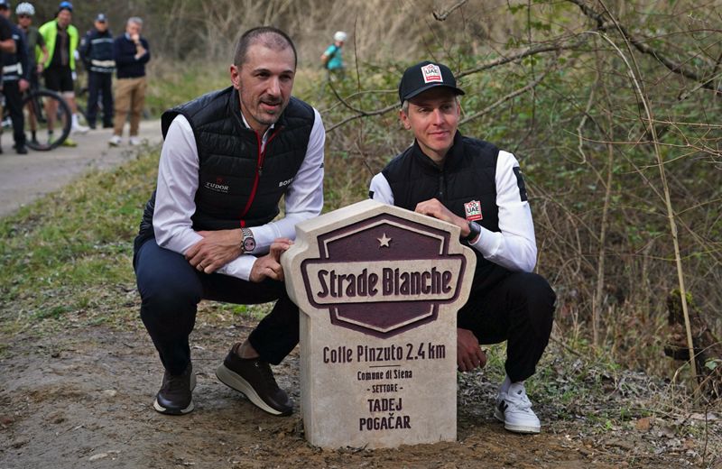 Fabian Cancellara y Tadej Pogacar