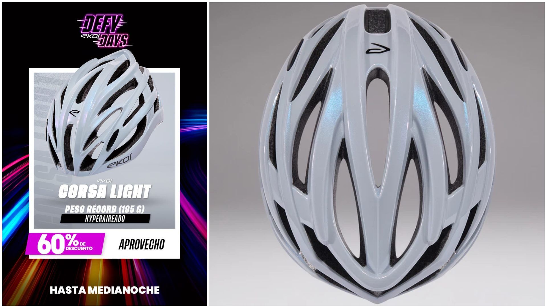 Casco EKOI CORSA LIGHT Plata.