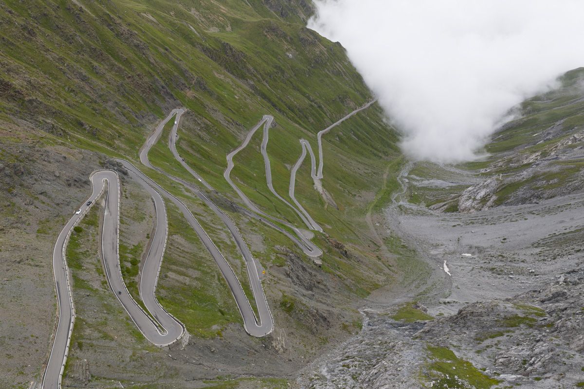 Así encontraremos el Stelvio el día que lo ascenderemos en la carrera Mapei Re Stelvio.