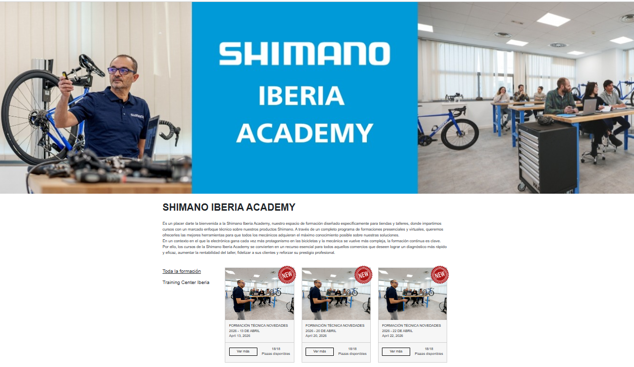 Cursos Presenciales SHIMANO 2026.