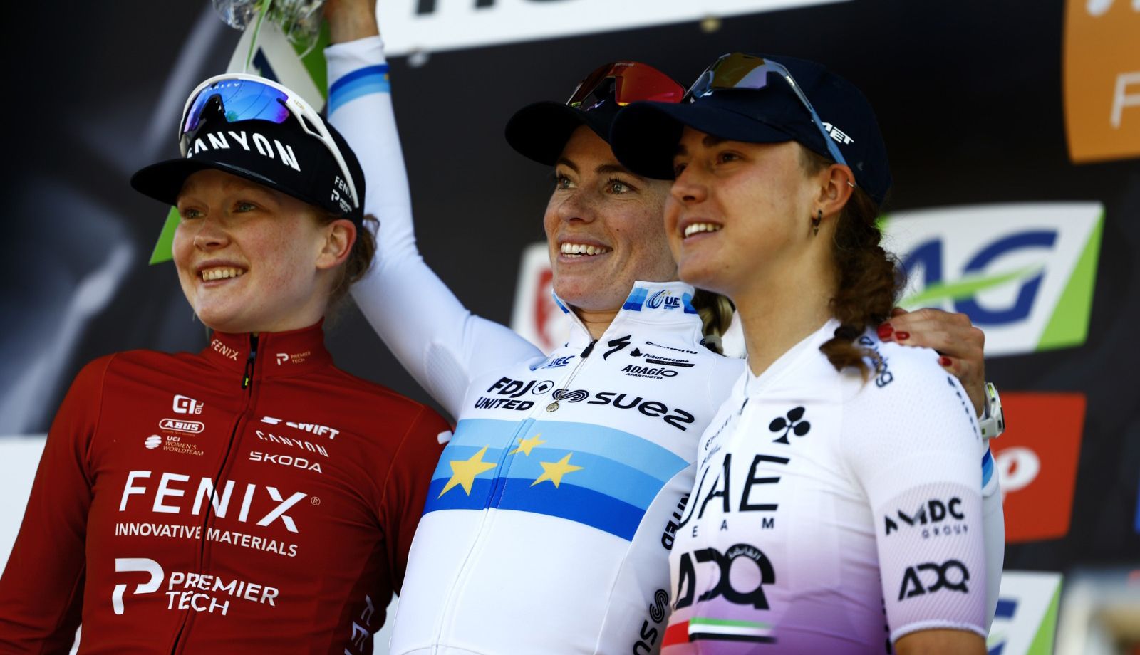 Podio de la Flecha Valona 2026