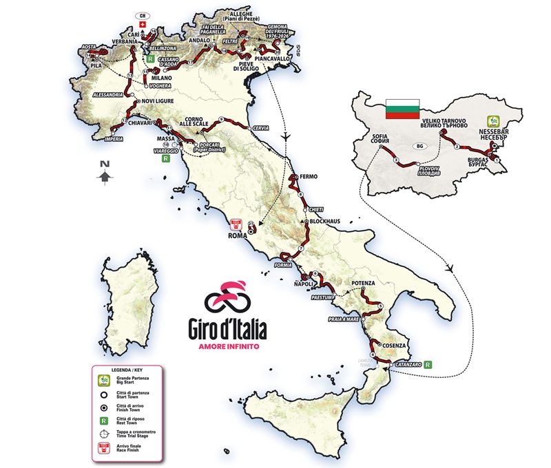 Recorrido Giro Italia 2026