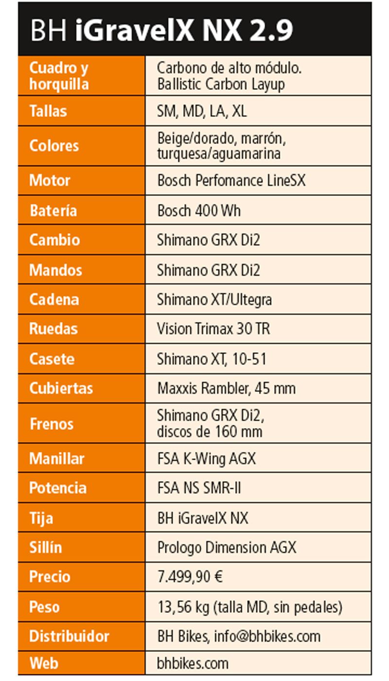 BH iGravelX NX ficha tecnica
