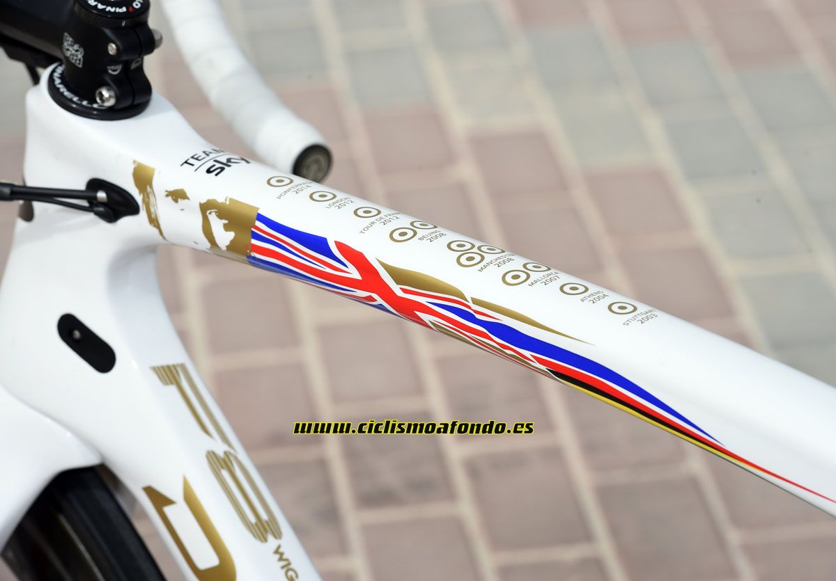 Pinarello Dogma F8 - Edición especial Bradley Wiggins campeón del mundo de contrarreloj