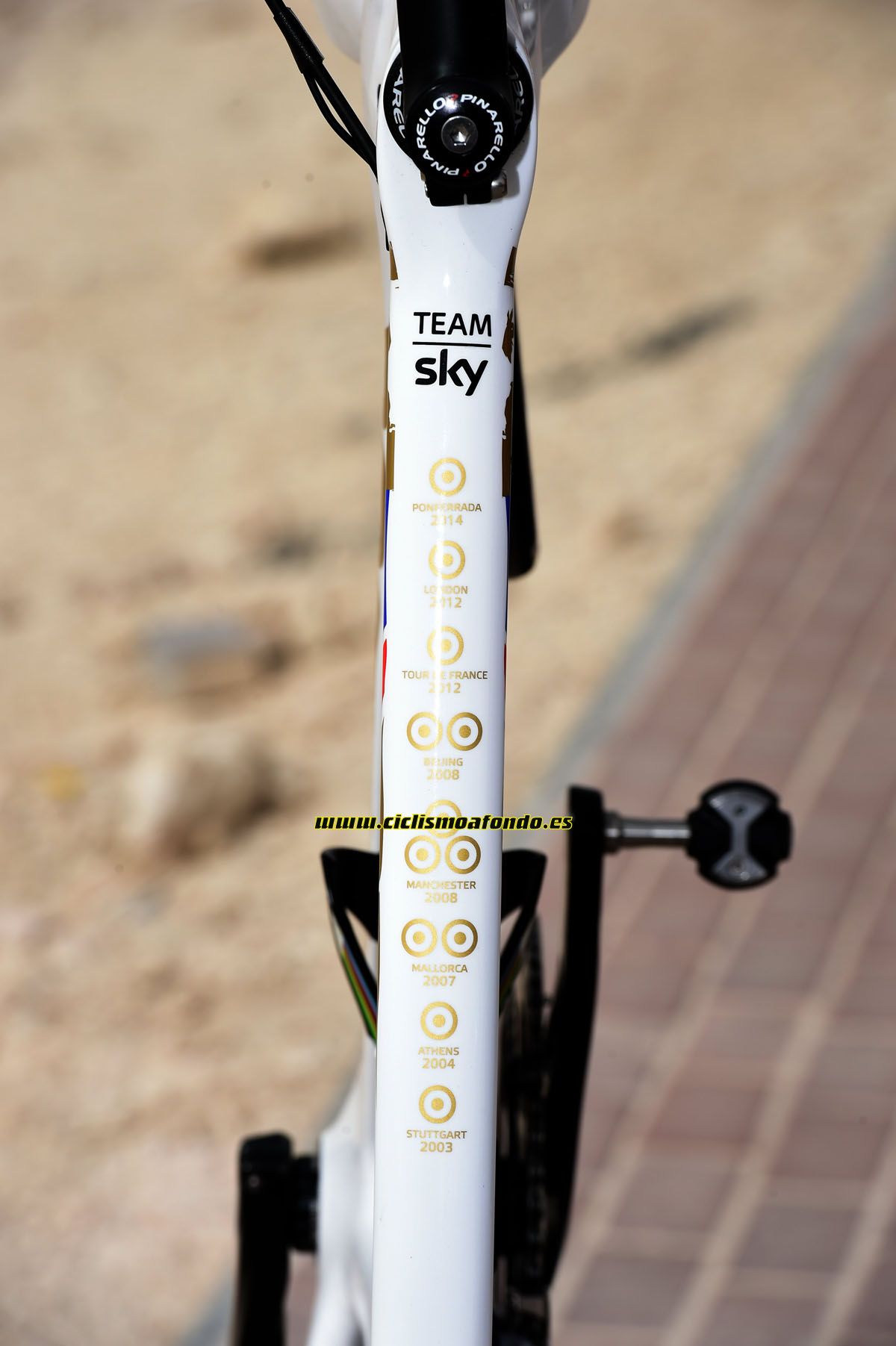 Pinarello Dogma F8 - Edición especial Bradley Wiggins campeón del mundo de contrarreloj