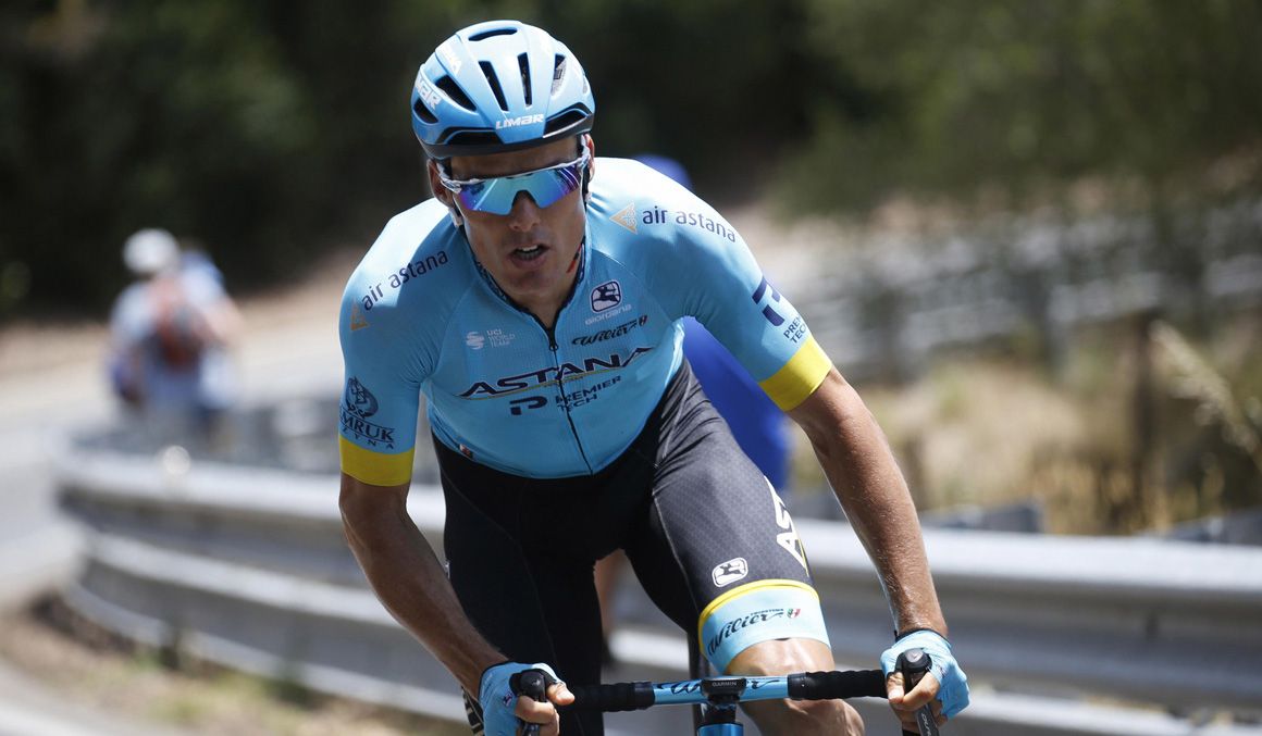 Luis León Sánchez en una imagen del Santos Tour Down Under 2020. Foto: Bettini Photo