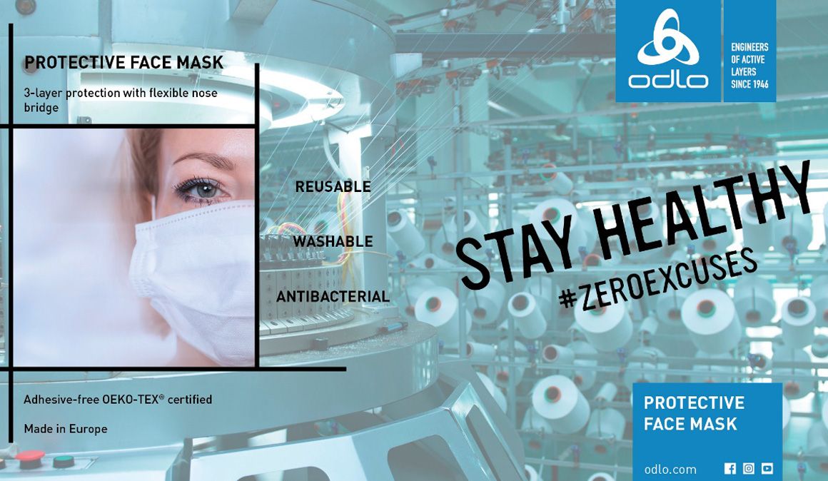 Odlo fabrica mascarillas protectoras