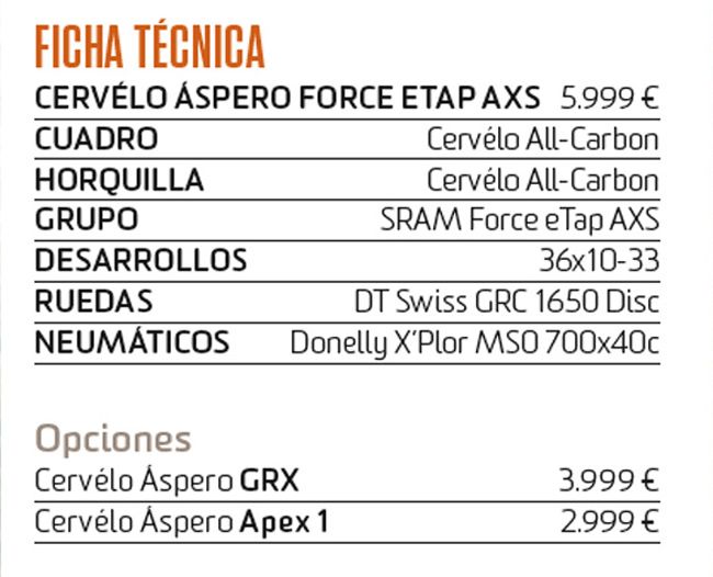 ficha tecnica cervelo