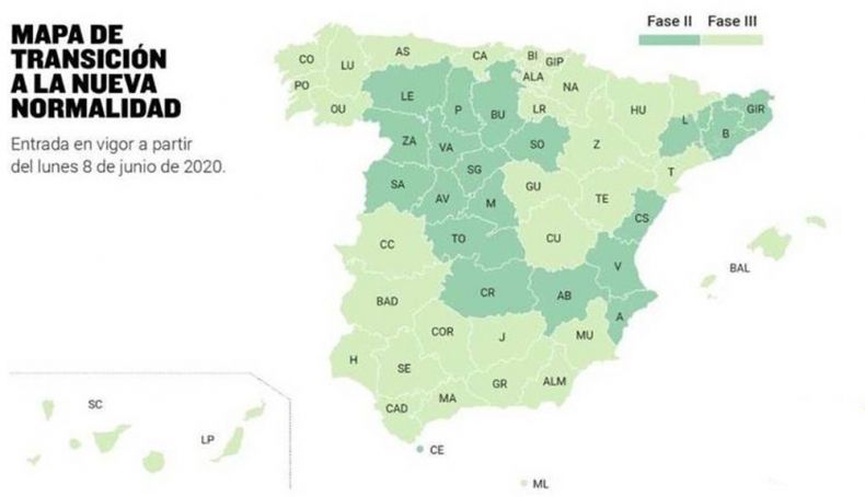 mapa fases desescalada mapa fases desescalada