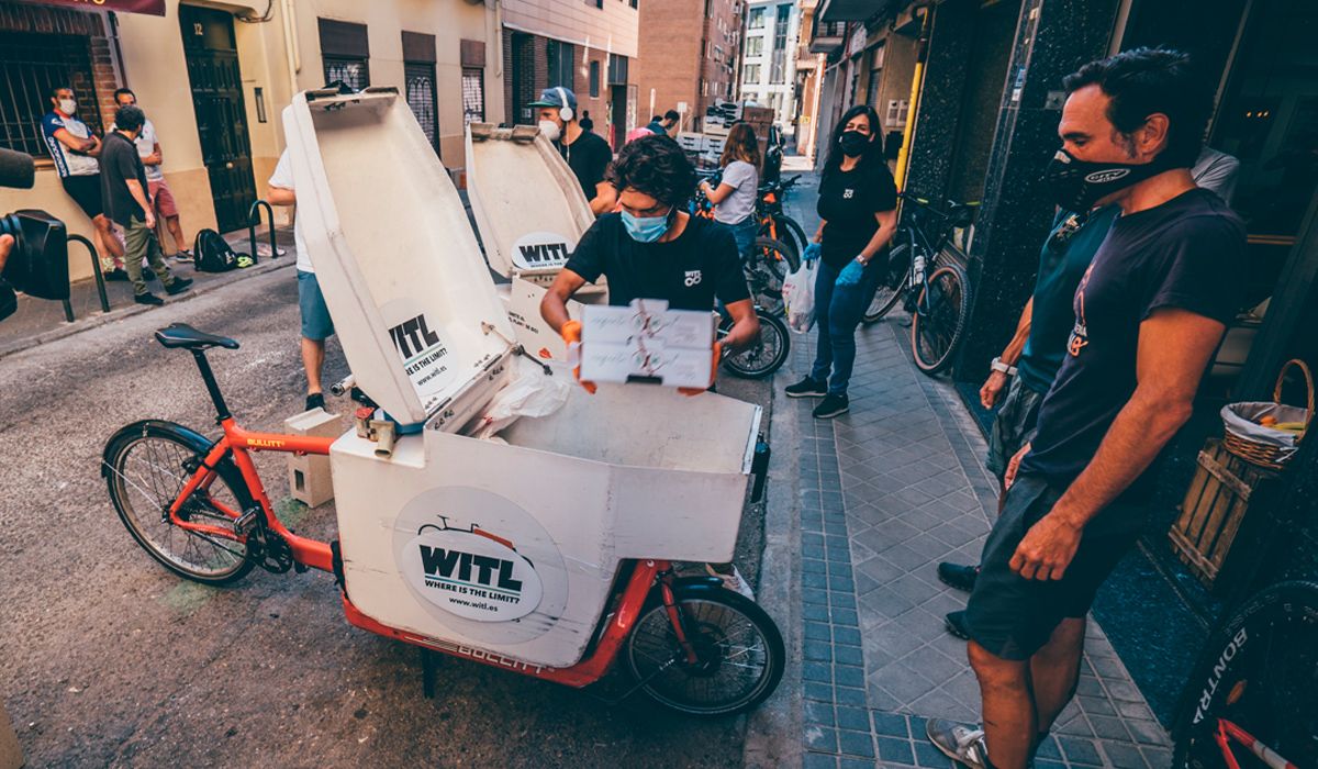 Miguel Silvestre, toneladas de solidaridad en bicicleta por Madrid