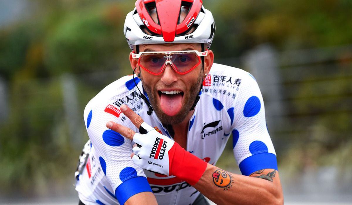 Tomasz Marczynski en una imagen del pasado Tour of Guangxi, en el que conquistó la clasificación de la montaña. Foto: Bettini Photo