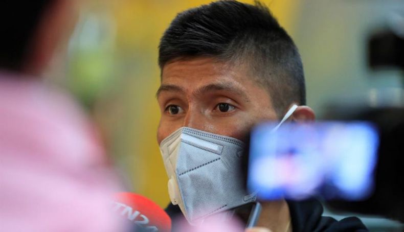 nairo quintana a su llegada a Madrid nairo quintana a su llegada a Madrid