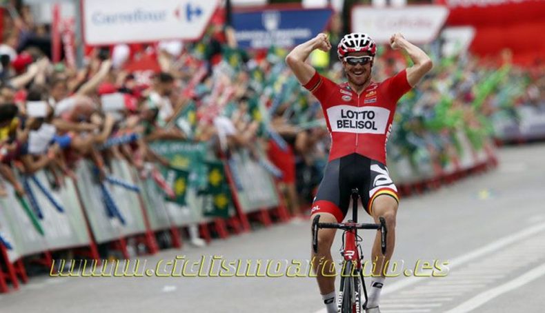 Victoria de Adam Hansen en La Vuelta 2014, en Cangas de Morrazo Victoria de Adam Hansen en La Vuelta 2014, en Cangas de Morrazo