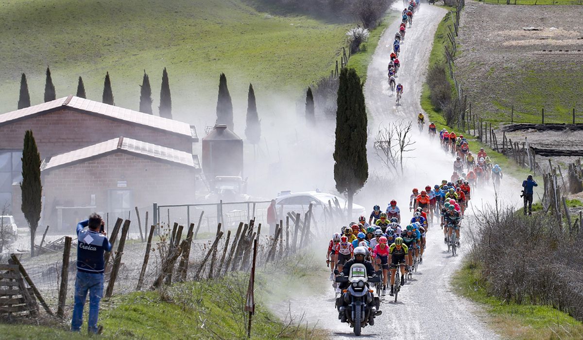 Una imagen de la Strade Bianche 2019. Este año, de manera excepcional, se celebrará en el mes de agosto en lugar de en marzo.