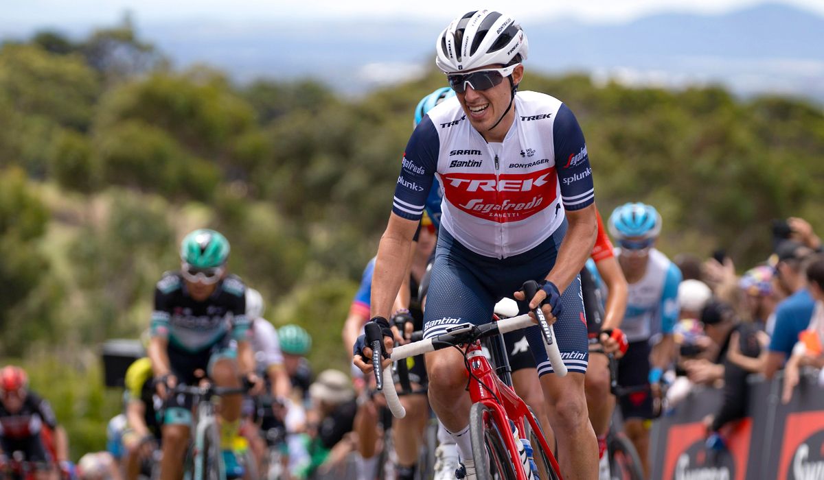 Juanpe López durante el pasado Santos Tour Down Under. 