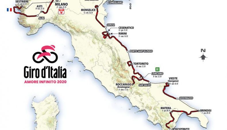 Mapa Giro 2020 Mapa Giro 2020