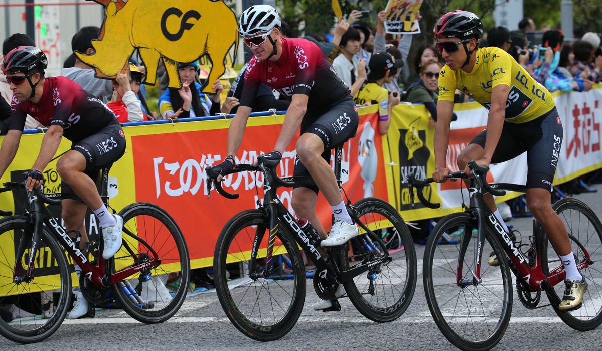 Froome y Bernal, juntos en el pasado Criterium de Saitama (Japón), a finales de 2019