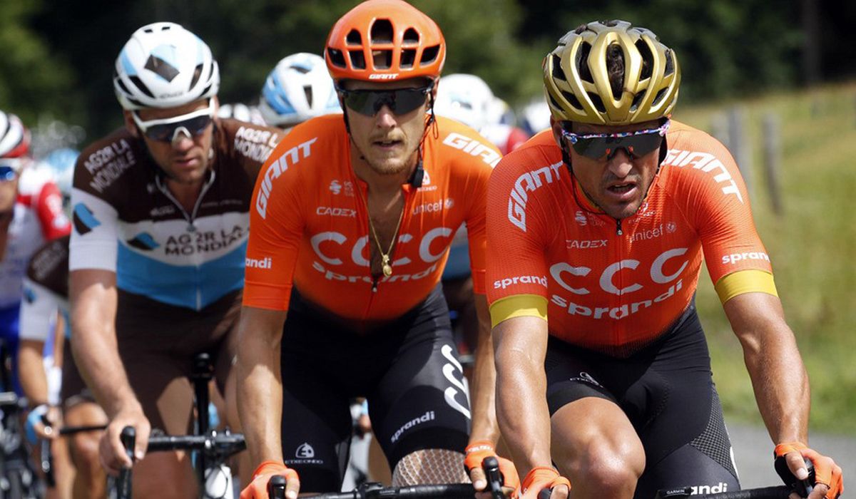Greg Van Avermaet y Matteo Trentin, dos de las principales bazas del CCC Team para buscar victorias de etapa en el Tour.