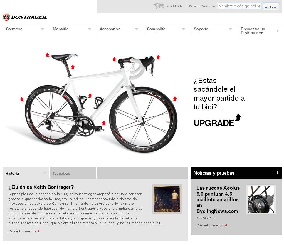 Web de Bontrager en castellano