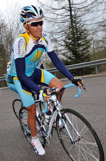 Alberto Contador, satisfecho con su primer test