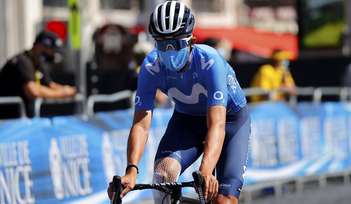 Marc Soler, al inicio de la segunda etapa del Tour 2020