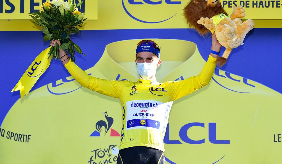 Julian Alaphilippe, un día más líder del Tour de Francia. 
