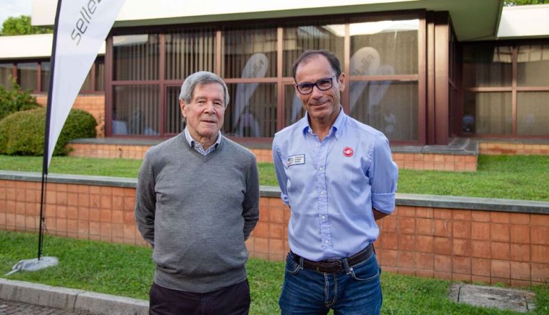 Giuseppe Bigolin y Davide Cassani Giuseppe Bigolin y Davide Cassani