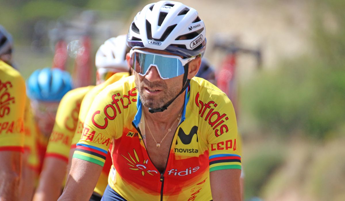 Alejandro Valverde encabezará las opciones españolas en la prueba en línea del Mundial de Imola. Foto: RFEC