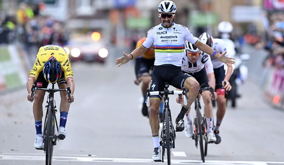 Roglic superó a Alaphilippe en el último suspiro