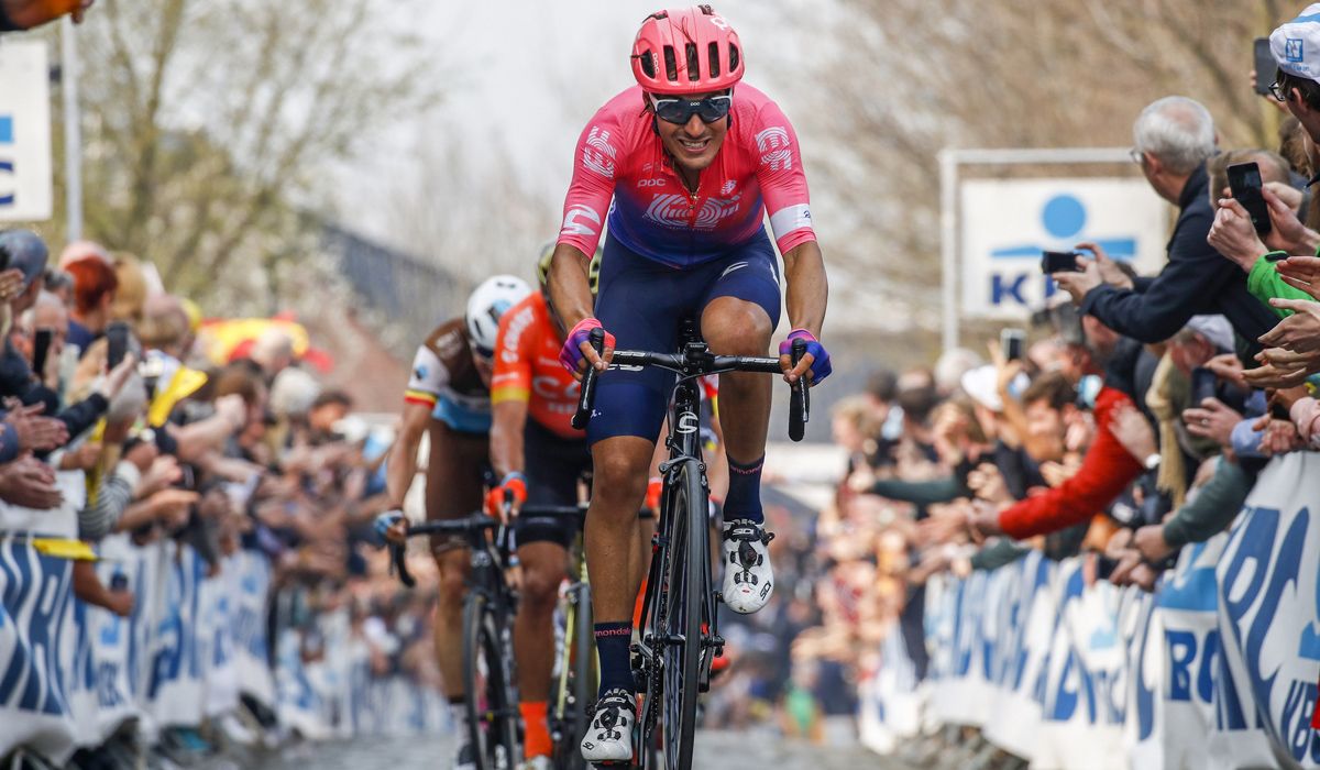 El italiano Alberto Bettiol durante el Tour de Flandes 2019, que acabó conquistando. 