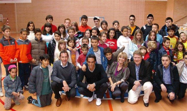 Alberto Contador, en San Andrés del Rabanedo (León)