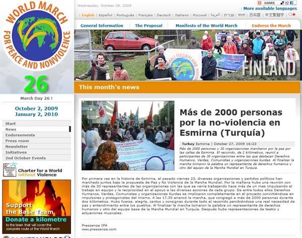 Marcha Mundial por la Paz y la No-Violencia 