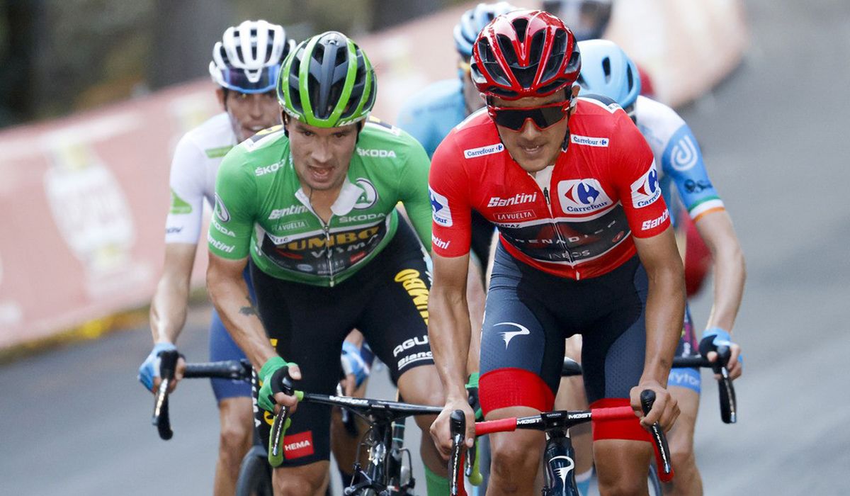 Richard Carapaz y Primoz Roglic seguirán con su duelo por "la roja" este fin de semana en las montañas asturianas. Foto: Photo Gomez Sport