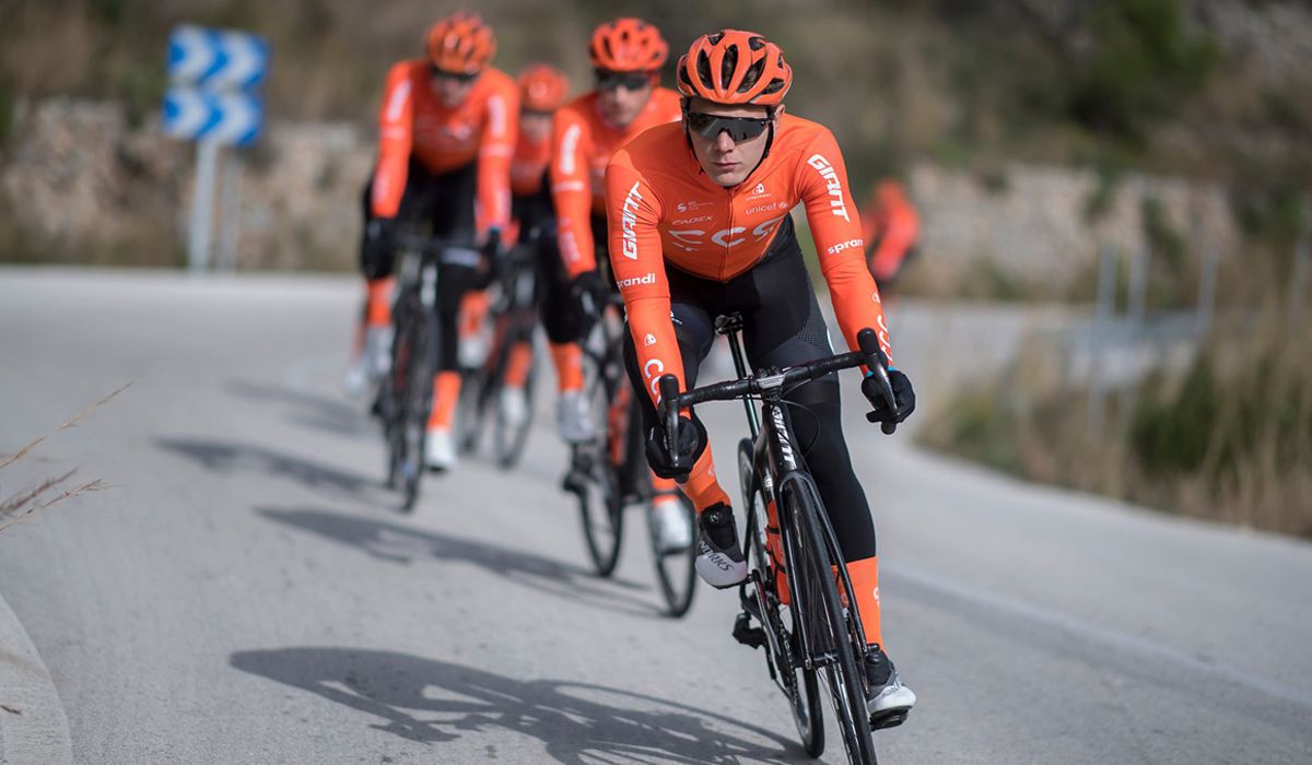 Savva Novikov, durante un entrenamiento con el CCC Development Team