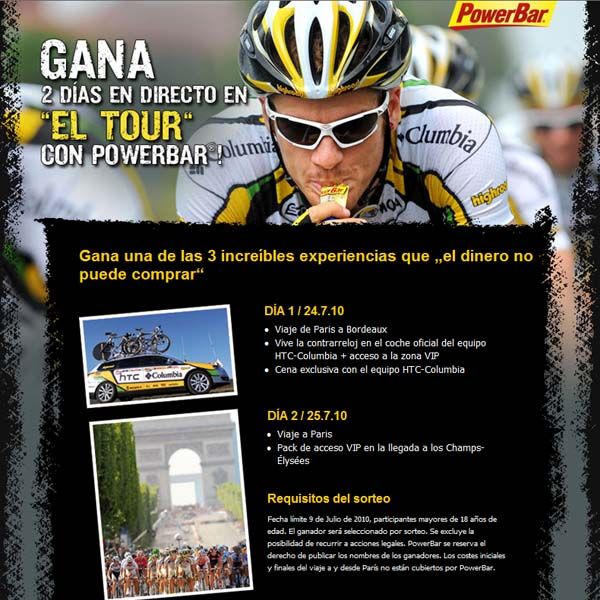 Concurso Tour de France con PowerBar