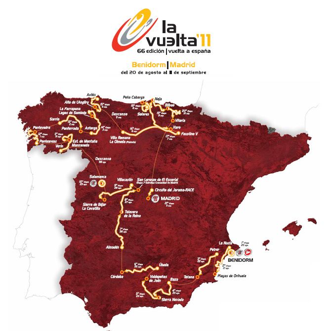 la Vuelta 2011: Situación de los favoritos la Vuelta 2011: Situación de los favoritos