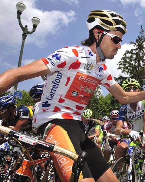 Samuel Sánchez, líder de la montaña Samuel Sánchez, líder de la montaña